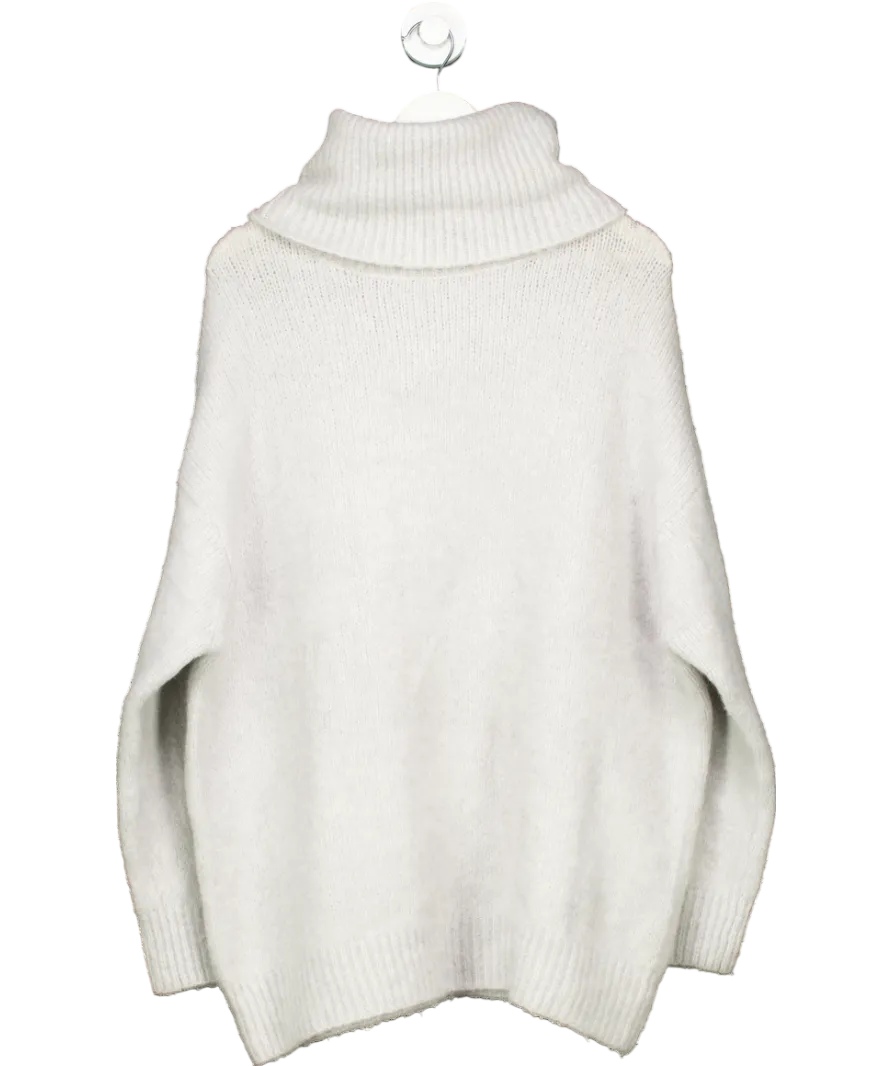 ZARA Grey Roll Neck Slouchy Knit Jumper UK M
