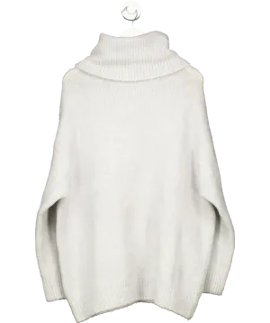 ZARA Grey Roll Neck Slouchy Knit Jumper UK M