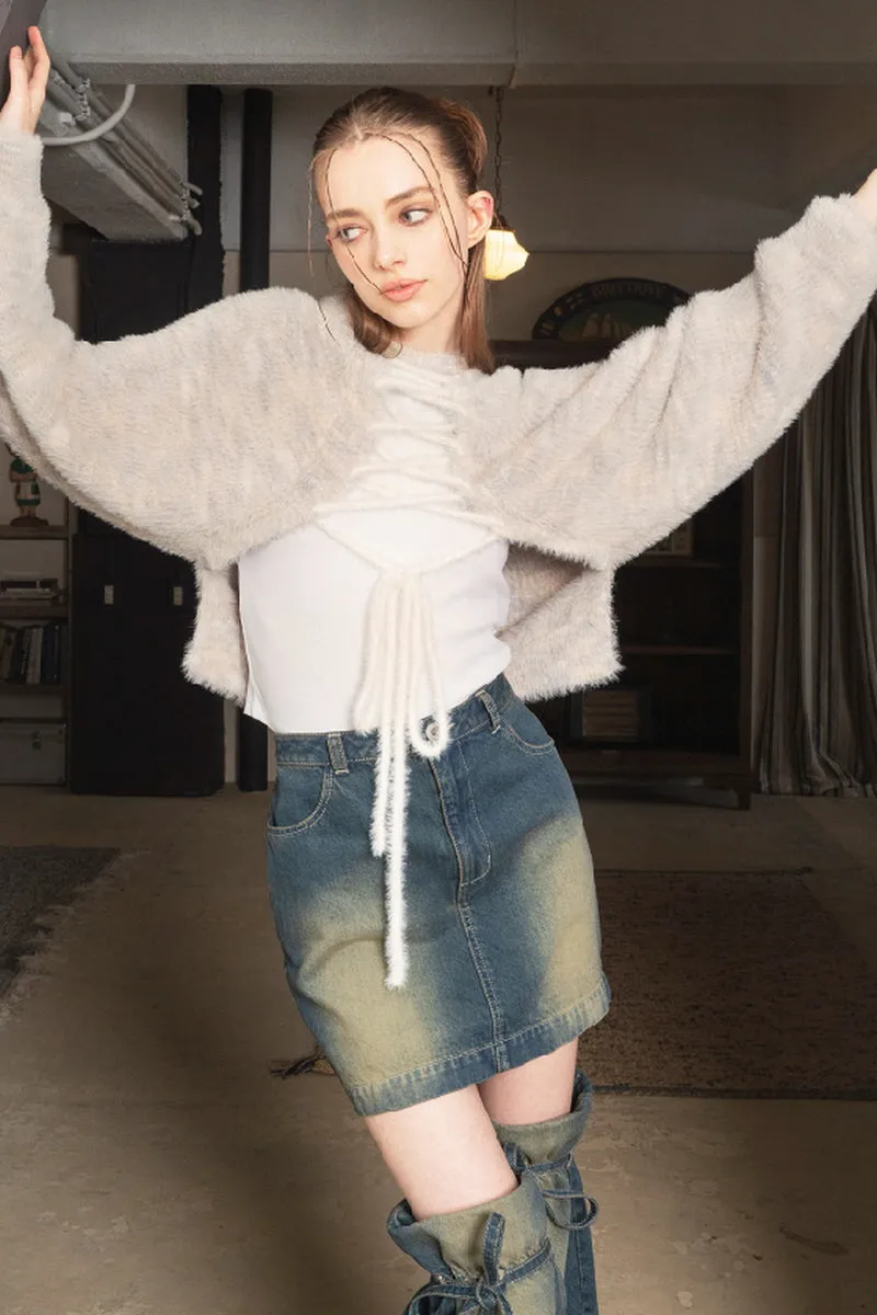 Zigzag Fuzzy Cardigan