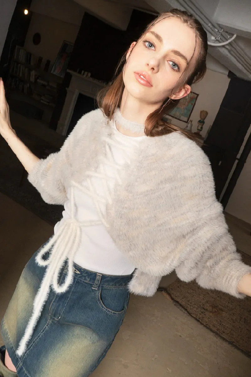 Zigzag Fuzzy Cardigan