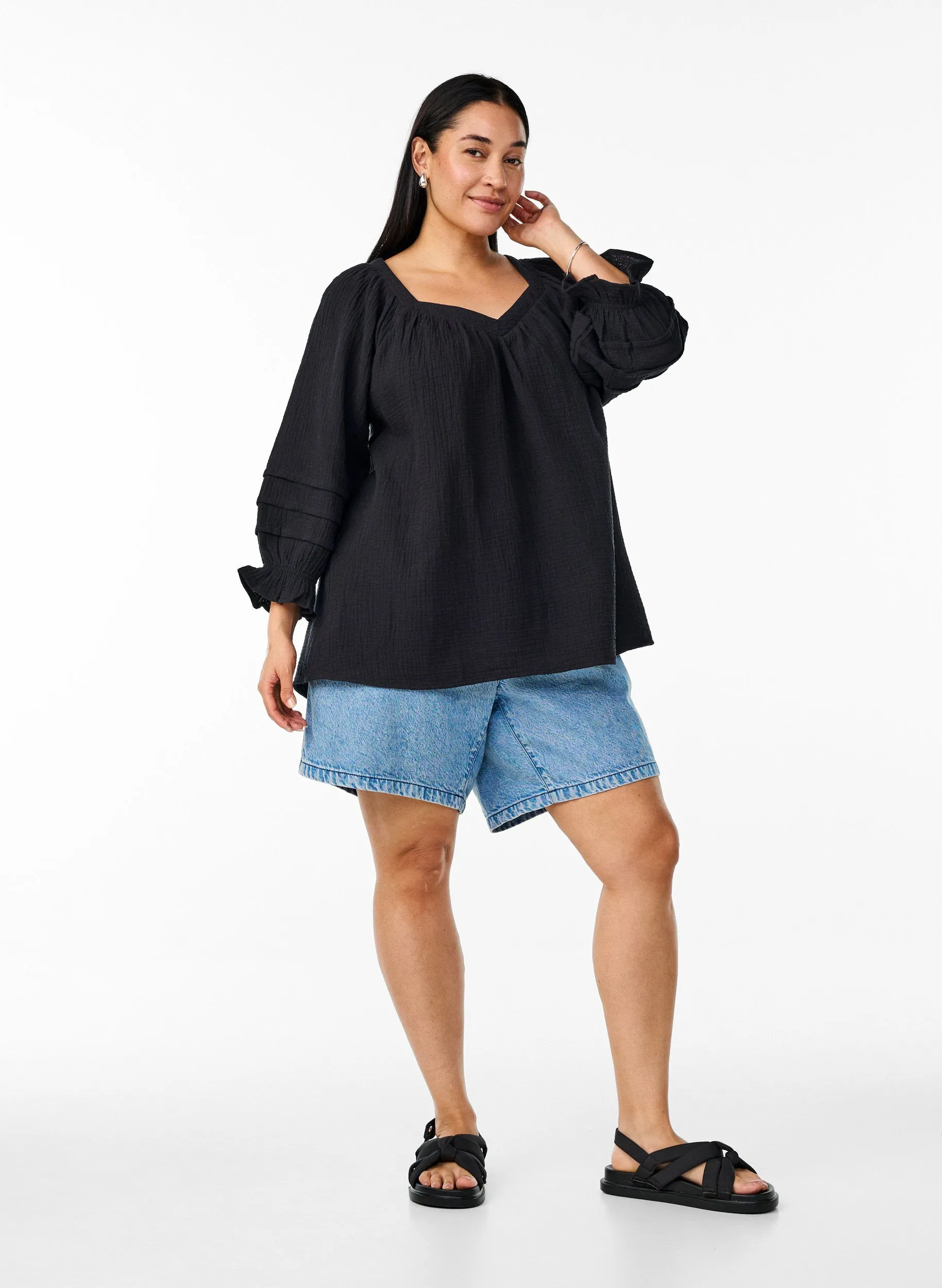 Zizzi Vivu Blouse in Black