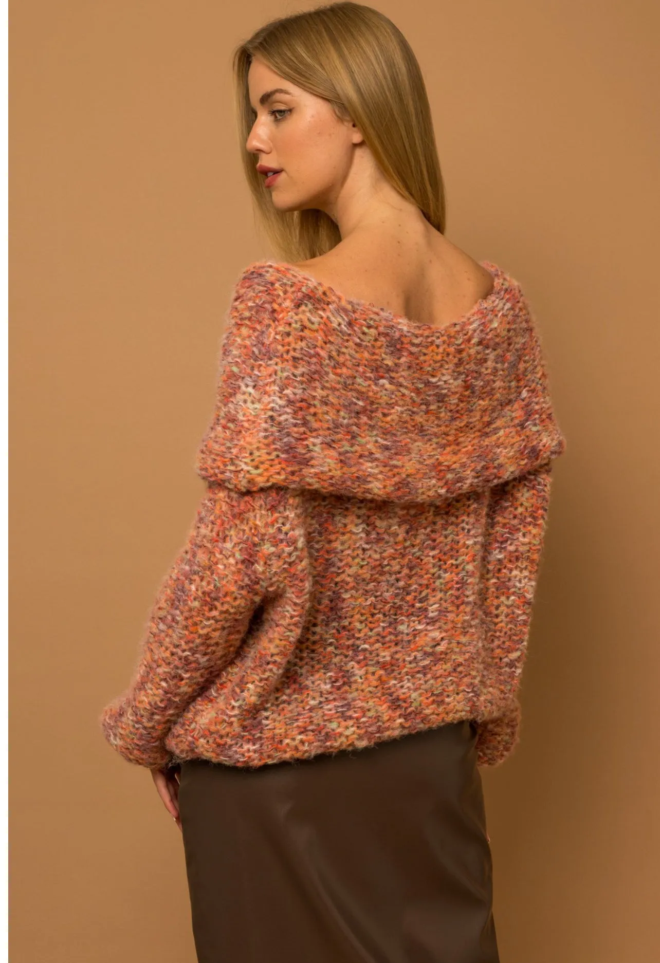 Zuri- Slouchy Off Shoulder Sweater